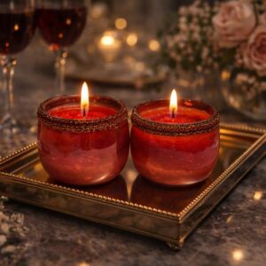 classic red scented candles