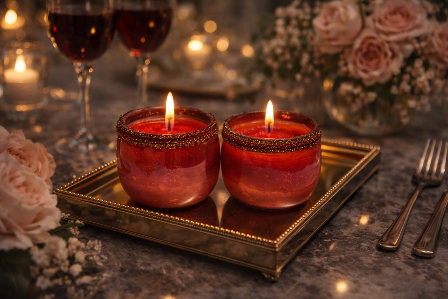 classic red scented candles